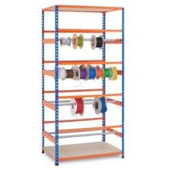 Rapid 2 Full Height Reel Racks (1980h X 915w) In Blue & Orange