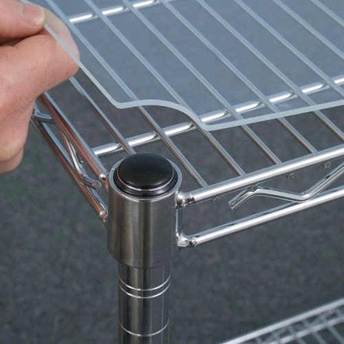 Acrylic Shelf Covers For Chrome Wire Shelving - 915w (Pack Of 2) 3 Acrylic Shelf Covers For Chrome Wire Shelving - 915w (Pack Of 2)