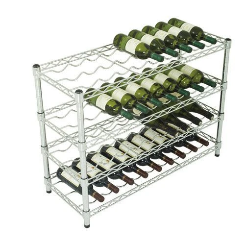 Chrome Wine Rack With 35 To 63 Bottle Capacity - 355d 8 Chrome Wine Rack With 35 To 63 Bottle Capacity - 355d - Image 6