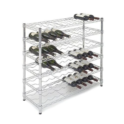 Chrome Wine Rack With 35 To 63 Bottle Capacity - 355d 9 Chrome Wine Rack With 35 To 63 Bottle Capacity - 355d - Image 7