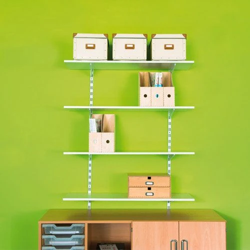 Wall Mounted Twin Slot Shelving With 4 Shelves 3 Wall Mounted Twin Slot Shelving With 4 Shelves