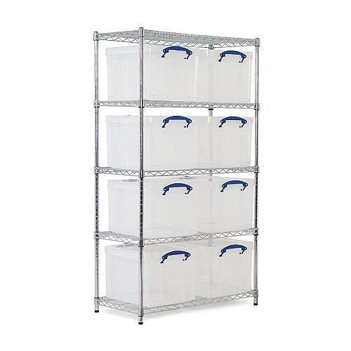 Chrome Shelving Bay With 35L Really Useful Boxes - Make Your Selection 5 Chrome Shelving Bay With 35L Really Useful Boxes - Make Your Selection - Image 3