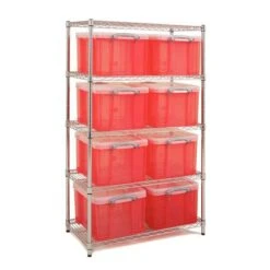 Chrome Shelving Bay With 35L Really Useful Boxes - Make Your Selection 9 Chrome Shelving Bay With 35L Really Useful Boxes - Make Your Selection -Storage Equipment Store AIG3884248