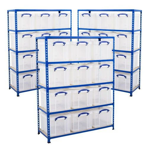 3 Bays Of Shelving (1600h X 1220w) With 12 Really Useful Storage Boxes 4 3 Bays Of Shelving (1600h X 1220w) With 12 Really Useful Storage Boxes - Image 2