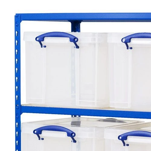 3 Bays Of Shelving (1600h X 1220w) With 12 Really Useful Storage Boxes 3 3 Bays Of Shelving (1600h X 1220w) With 12 Really Useful Storage Boxes