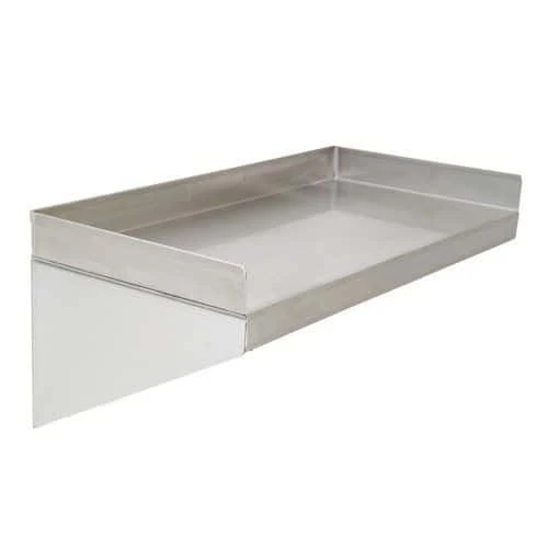 Wall Mounted Solid Stainless Steel Shelf - 300d 3 Wall Mounted Solid Stainless Steel Shelf - 300d