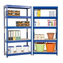 2 Bay Offer - Budget Shelving Blue - 1720h 900w With 5 Shelves