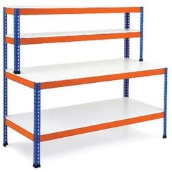 Rapid 1 - Heavy Duty Workstation 2440w With Full Lower Shelf (760d) -Storage Equipment Store AIG3884493