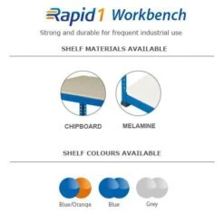 Rapid 1 - Heavy Duty Workbench (2440w) With Lower Half Shelf -Storage Equipment Store AIG3889323 2