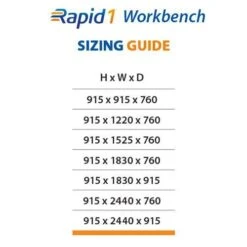 Rapid 1 - Heavy Duty Workbench (1525w) With Full Lower Shelf -Storage Equipment Store AIG3889326 1