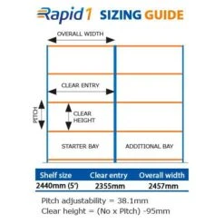 Rapid 1 Heavy Duty Shelving With Melamine Shelves 24 Rapid 1 Heavy Duty Shelving With Melamine Shelves -Storage Equipment Store AIG3889333 1