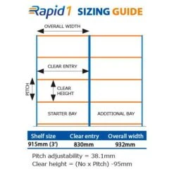 Rapid 1 Heavy Duty Shelving With Melamine Shelves 39 Rapid 1 Heavy Duty Shelving With Melamine Shelves -Storage Equipment Store AIG3889334 1