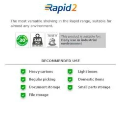 Rapid 2 (1600h X 1220w) Flip Top Storage Bays With 35 Boxes -Storage Equipment Store AIG3889336 8