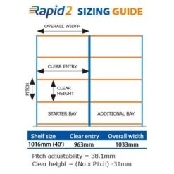 Rapid 2 (1600h X 1020w) Shelving Bay With 39 Shallow Gratnells Trays -Storage Equipment Store AIG3889340 4