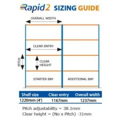 Rapid 2 Single Rail Garment Shelving With 2 Levels - 1980h 18 Rapid 2 Single Rail Garment Shelving With 2 Levels - 1980h -Storage Equipment Store AIG3889342 10