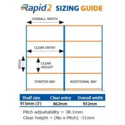Rapid 2 Shelving Bay (1600h X 915w) With 36 Picking Bins -Storage Equipment Store AIG3889344 9