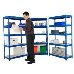 3 Bay Offer - Budget Shelving Blue - 1720h 900w With 5 Shelves -Storage Equipment Store AIG3889478