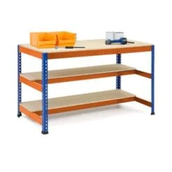 Rapid 1 Heavy Duty Workbench (1525w) With Lower Level Half Shelves -Storage Equipment Store AIG3889499