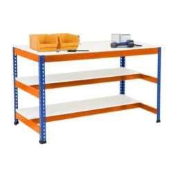 Rapid 1 Heavy Duty Workbench (1525w) With Lower Level Half Shelves -Storage Equipment Store AIG3889506