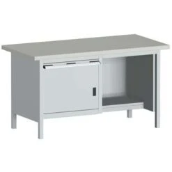Bott Cubio Heavy Duty Workbench With Lino Top Shelf And Drawer 840x1500x750mm -Storage Equipment Store AIG3979363