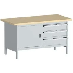 Bott Cubio Heavy Duty Workbench With 3 Drawers & 1 Cupboard -Storage Equipment Store AIG3979364