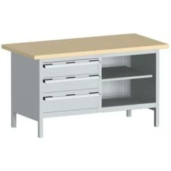 Bott Cubio Heavy Duty Workbench With MPX Top Shelves And Drawers 840x1500x750mm -Storage Equipment Store AIG3979368