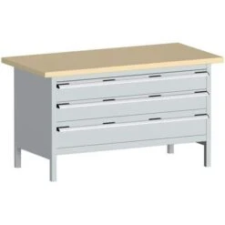 Bott Cubio Heavy Duty Workbench With Drawers & MPX Worktop HxWxD 840x1500x750mm -Storage Equipment Store AIG3979380
