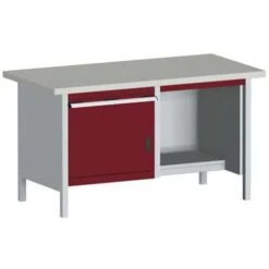 Bott Cubio Heavy Duty Workbench With Lino Top Shelf And Drawer 840x1500x750mm -Storage Equipment Store AIG3979695