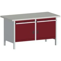 Bott Cubio Heavy Duty Workbench With Lino Top Drawers And Cabinet 840x1500x750mm -Storage Equipment Store AIG3979698