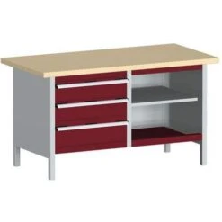 Bott Cubio Heavy Duty Workbench With MPX Top Shelves And Drawers 840x1500x750mm -Storage Equipment Store AIG3979700