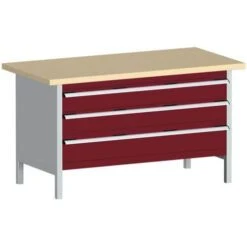 Bott Cubio Heavy Duty Workbench With Drawers & MPX Worktop HxWxD 840x1500x750mm -Storage Equipment Store AIG3979711