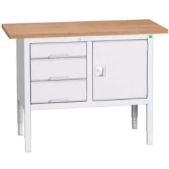 Bott Verso Adjustable Workbench With Cabinet & Drawer 830-930x1250x600mm -Storage Equipment Store AIG3979775