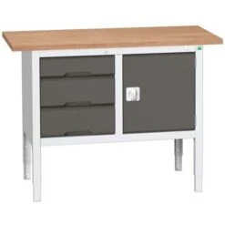 Bott Verso Adjustable Workbench With Cabinet & Drawer 830-930x1250x600mm -Storage Equipment Store AIG3979791