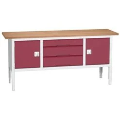 Bott Verso Adjustable Workbench X3 Drawers & 2 Cabinets 830-930x2000x600mm -Storage Equipment Store AIG3979805