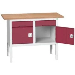 Bott Verso Adjustable Workbench With Cabinet & Drawer 830-930x1250x600mm -Storage Equipment Store AIG3979814