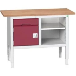 Bott Verso Adjustable Workbench With Shelf & Drawer 830-930x1250x600mm -Storage Equipment Store AIG3979815