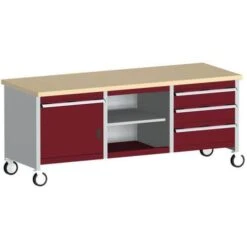 Bott Cubio Mobile Workbench With MPX Worktop HxWxD 840x2000x750mm -Storage Equipment Store AIG3979834