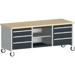 Bott Cubio Mobile Workbench With MPX Worktop HxWxD 840x2000x750mm -Storage Equipment Store AIG3979864