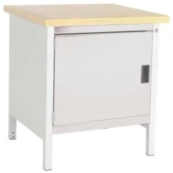 Bott Cubio Heavy Duty Workbench With Cupboard & Lino Top 840x750x750mm -Storage Equipment Store AIG4068290