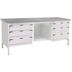 Bott Cubio Heavy Duty Industrial Workbench 6 Drawers HxWxD 840x2000x750mm -Storage Equipment Store AIG4068292