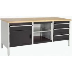Bott Cubio Workbench With 4 Drawers 1 Cupboard & 1 Shelf -Storage Equipment Store AIG4068306