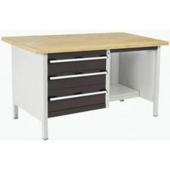 Bott Cubio Heavy Duty Workbench With MPX Top Shelves And Drawers 840x1500x750mm -Storage Equipment Store AIG4068311