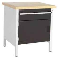 Bott Cubio Heavy Duty Workbench Cupboard/Drawer & Lino Top 840x750x750mm -Storage Equipment Store AIG4068320