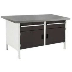 Bott Cubio Heavy Duty Workbench With Lino Top Drawers And Cabinet 840x1500x750mm -Storage Equipment Store AIG4068327