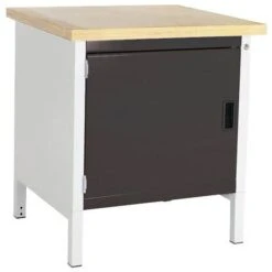 Bott Cubio Heavy Duty Workbench With Cupboard & Lino Top 840x750x750mm -Storage Equipment Store AIG4068332