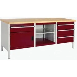 Bott Cubio Workbench With 4 Drawers 1 Cupboard & 1 Shelf -Storage Equipment Store AIG4068353