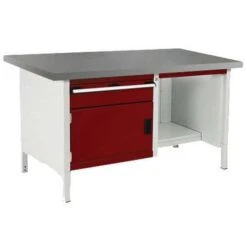 Bott Cubio Heavy Duty Workbench With Lino Top Shelf And Drawer 840x1500x750mm -Storage Equipment Store AIG4068371