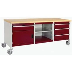 Bott Cubio Mobile Workbench With MPX Worktop HxWxD 840x2000x750mm -Storage Equipment Store AIG4068508