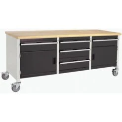 Bott Cubio Mobile Workbench With MPX Worktop HxWxD 840x2000x750mm -Storage Equipment Store AIG4068563