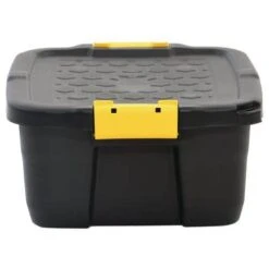 Heavy Duty Storage Box With Lid - 25L - Strata 8 Heavy Duty Storage Box With Lid - 25L - Strata -Storage Equipment Store AIG4091095